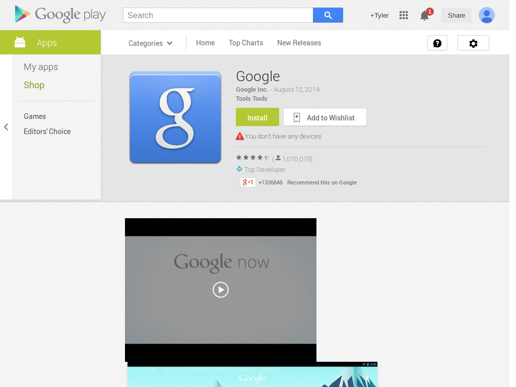 Google Play - Disable screenshot carousel