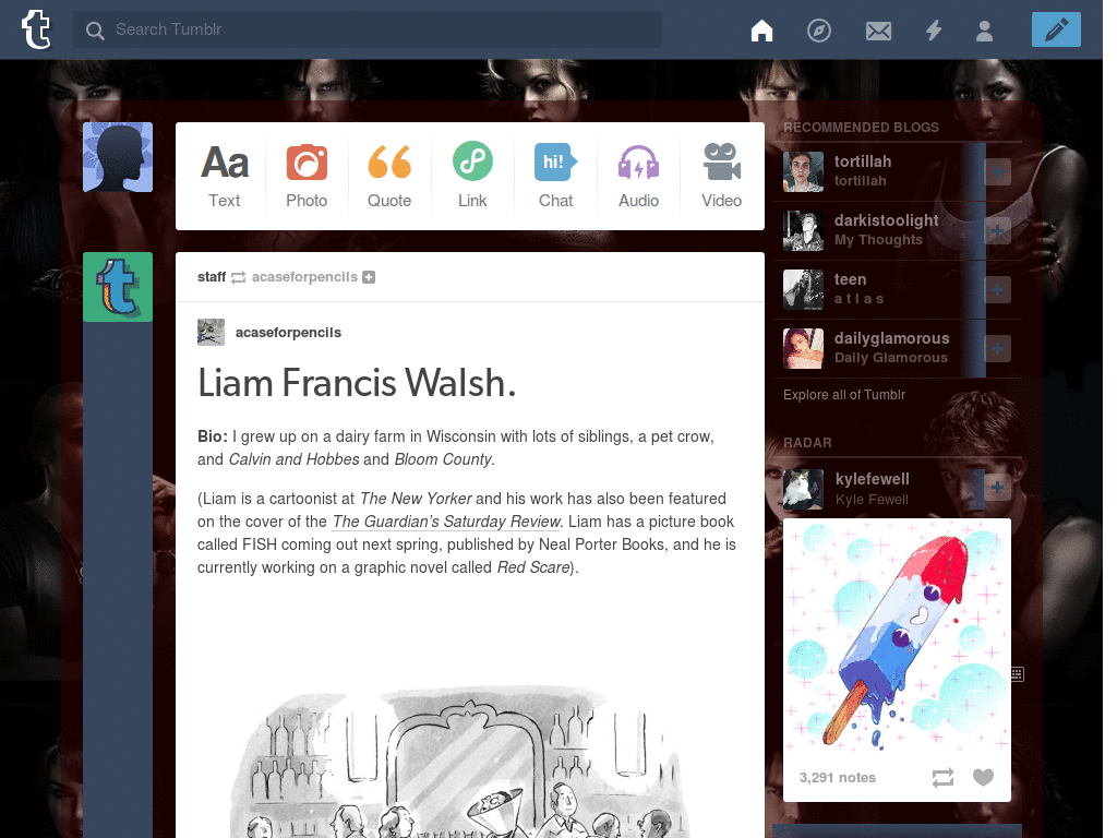 True Blood dashboard