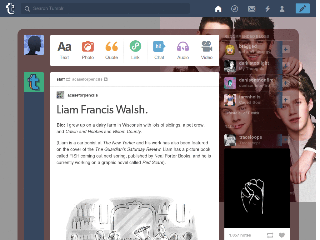 One Direction dashboard heeh