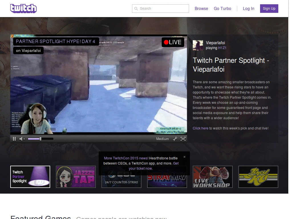 twitch.tv - emoticon zoom on hover