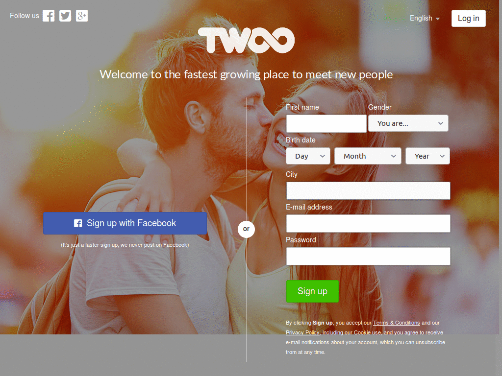 Twoo.com - No spotlight and invite boxes