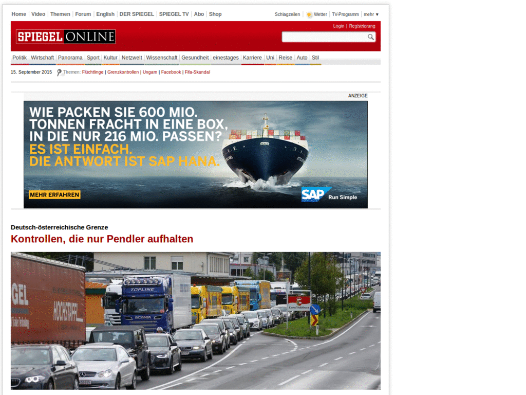 Spiegel Online - Simple mobile view (enhanced)
