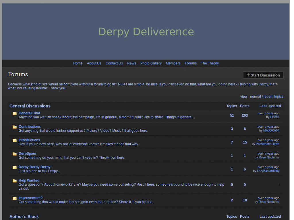 Derpy Deliverence Distractions