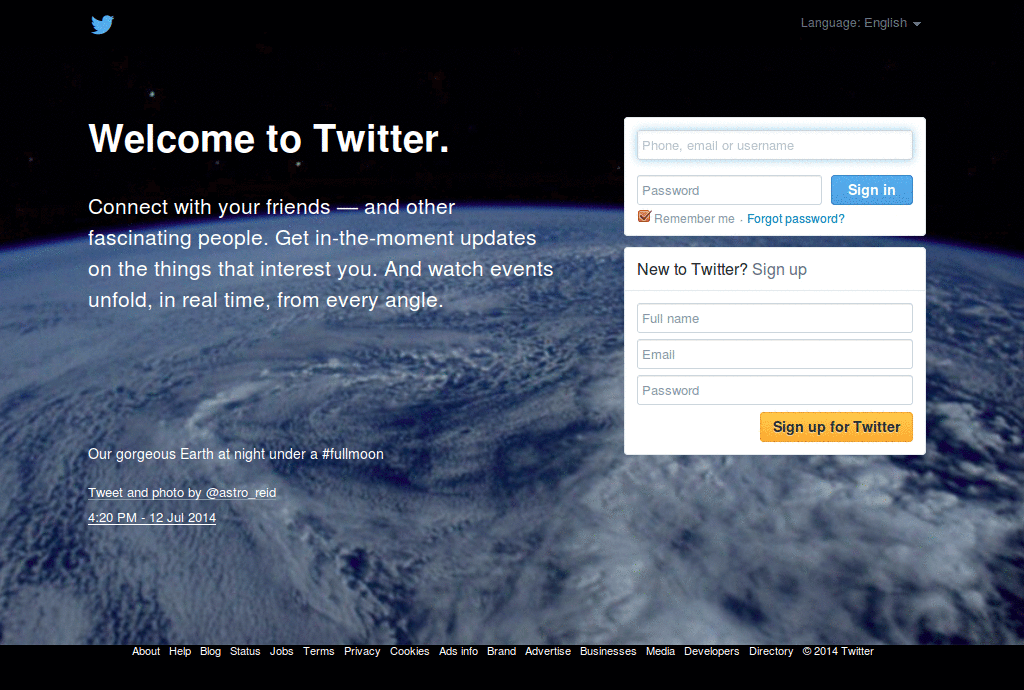 Oldschool Twitter - Dark navbar