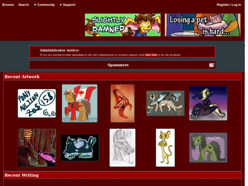 Fur Affinity - Optimized and Red