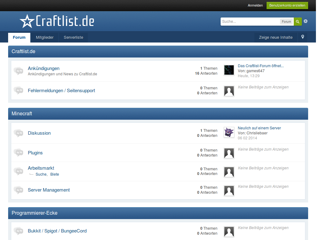 Craftlist limited width