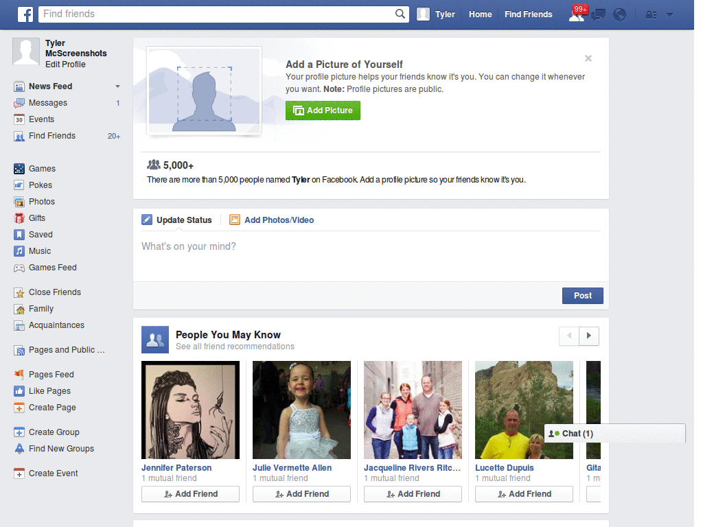 Kill right column - Facebook
