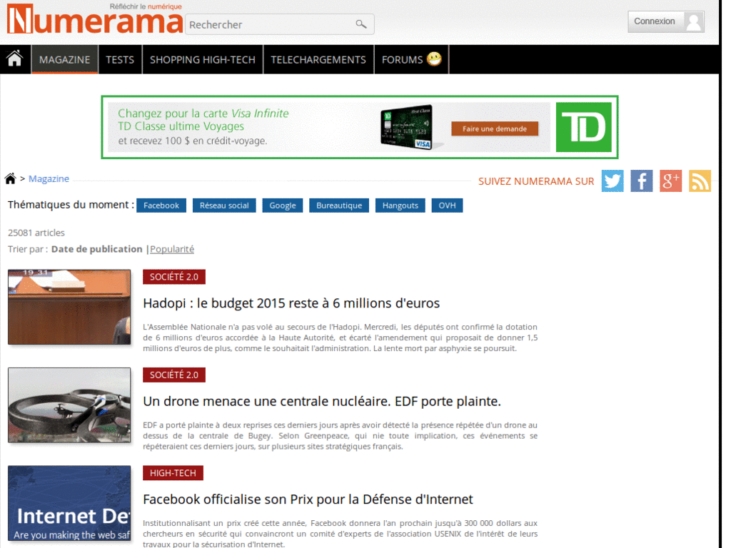 Numerama : Page Magazine