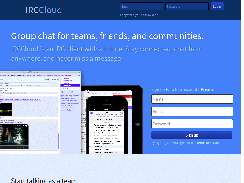 IRCCloud Hide Sidebar