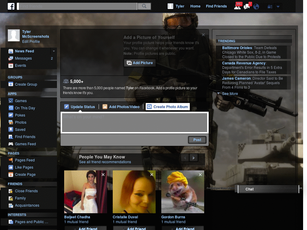 Facebook - Bad Company 2 - Dark chat