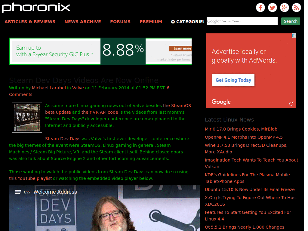 Phoronix Terminal