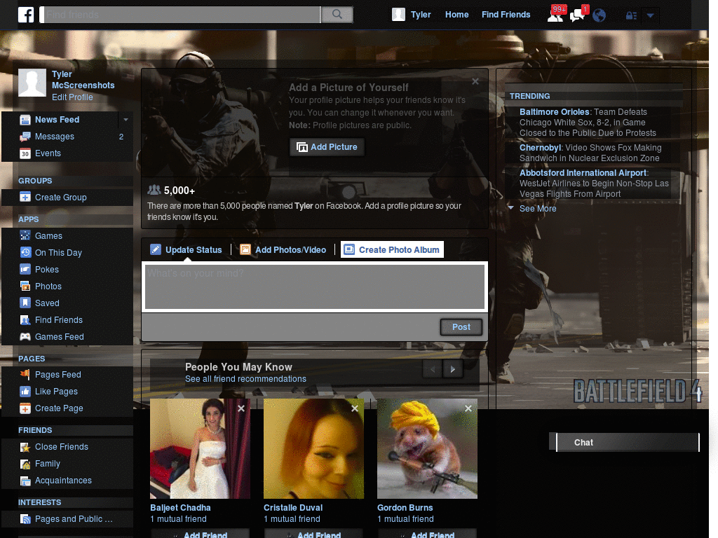 Facebook - Battlefield 4