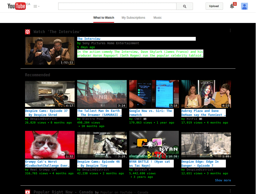 Youtube Console