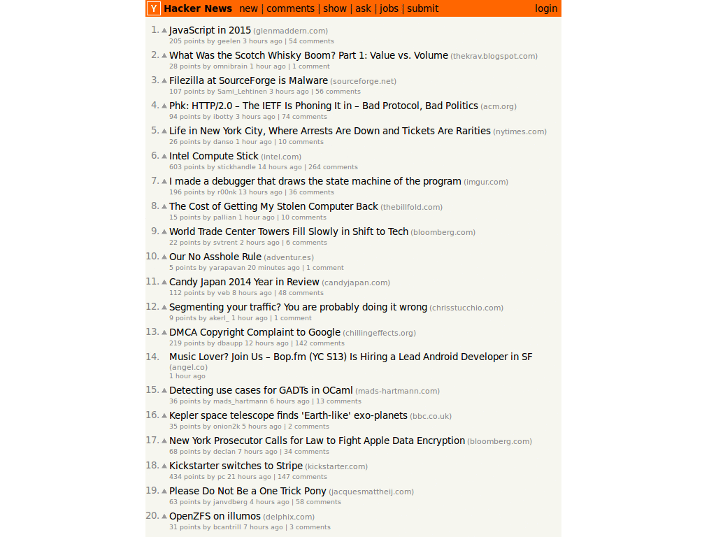 news.ycombinator.com narrow width