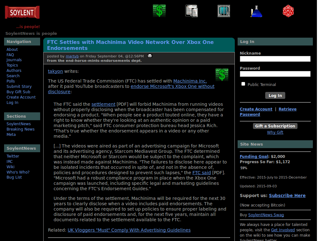 SoylentNews Dark - Green