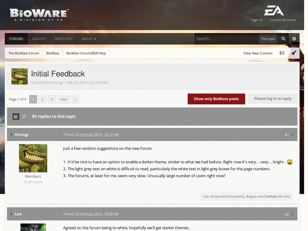 The BioWare Forum