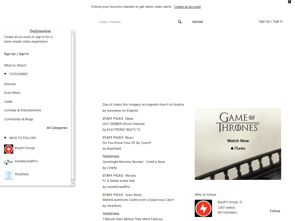 dailymotion  見やすく