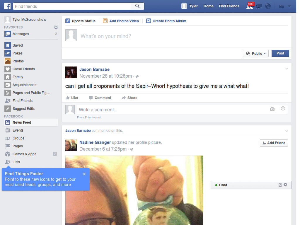 Facebook bigger font size