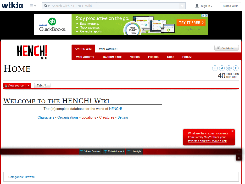 HENCH! Wiki Testing