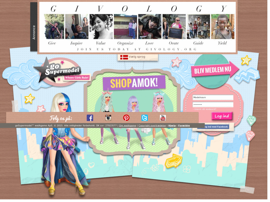 goSupermodel - verschobenes Menü