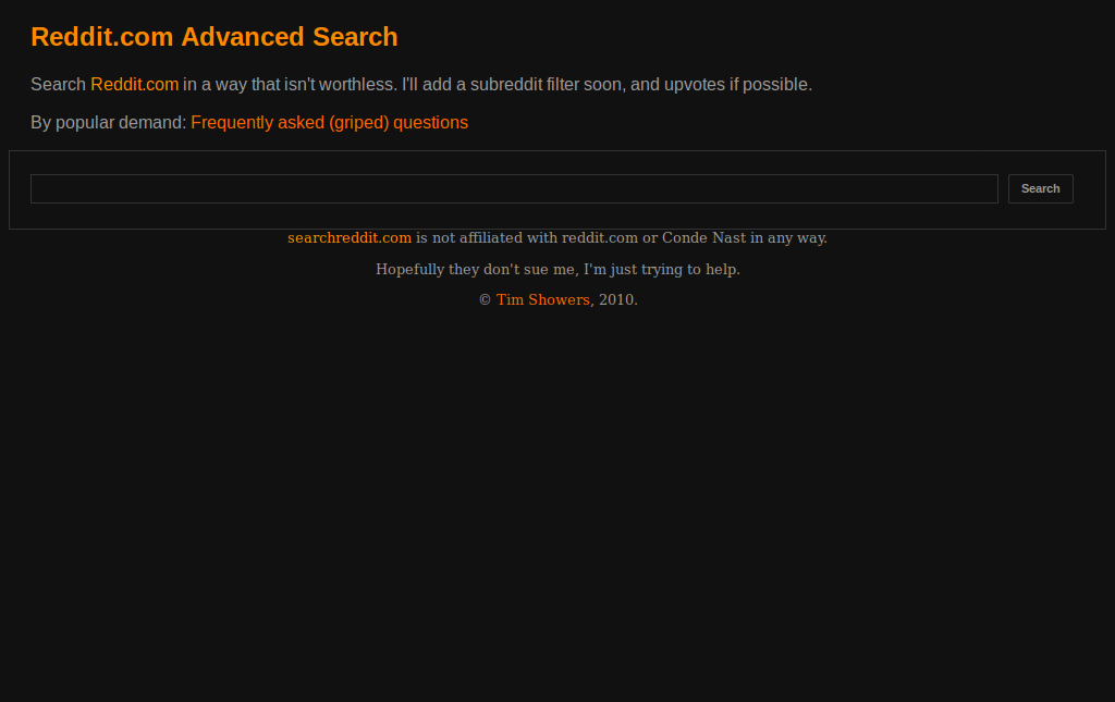 SearchReddit.com - Black & Orange [PocketAppZ]