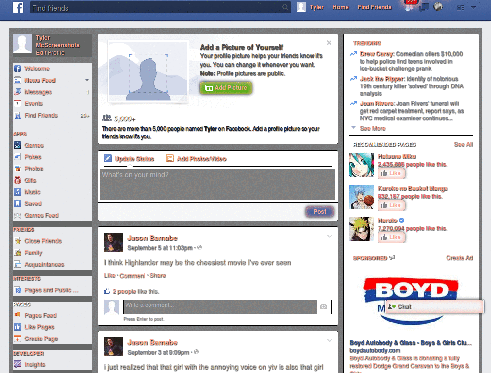 Facebook BAD25th theme