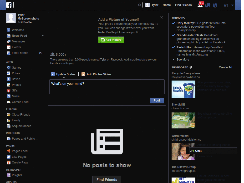 Darkbook - Facebook dark theme