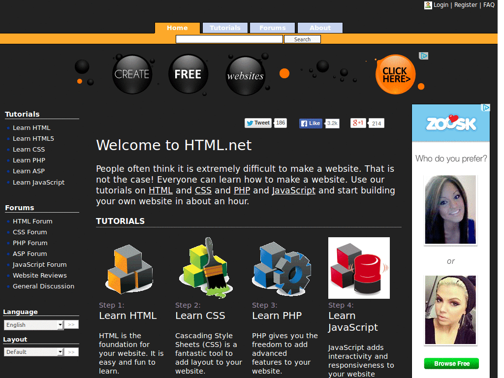 HTML.net - dark