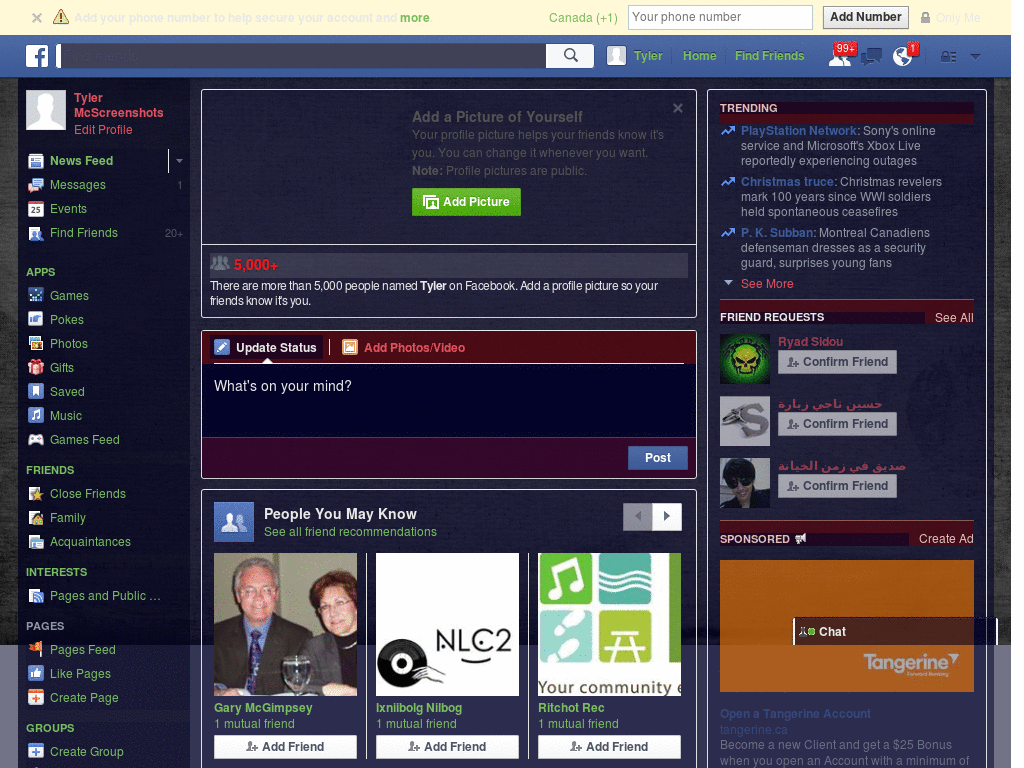 Facebook dark blue