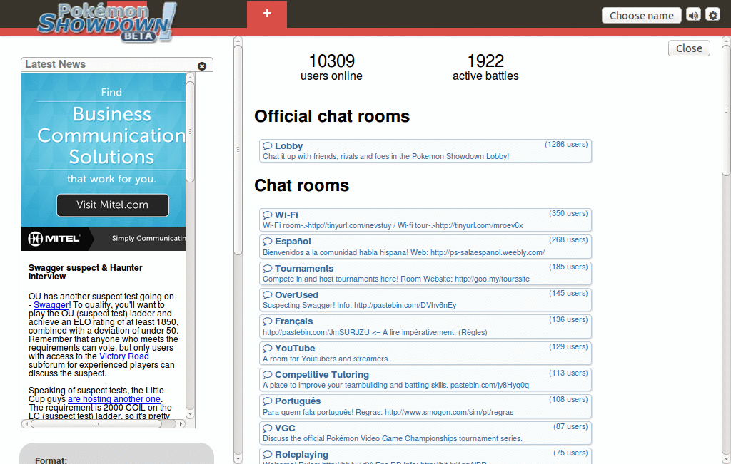 PokéBattle Skin for Pokémon Showdown - Verdana
