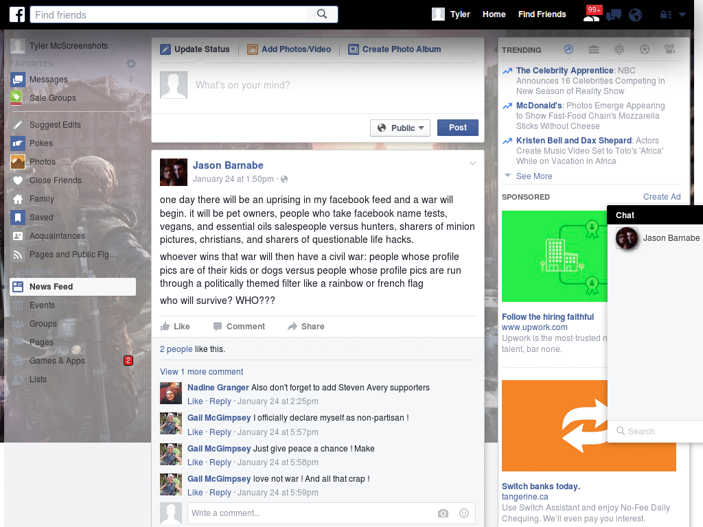 Black's Facebook