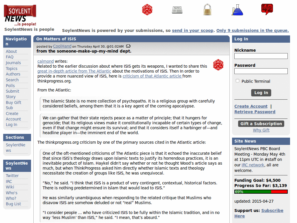SoylentNews - Blue