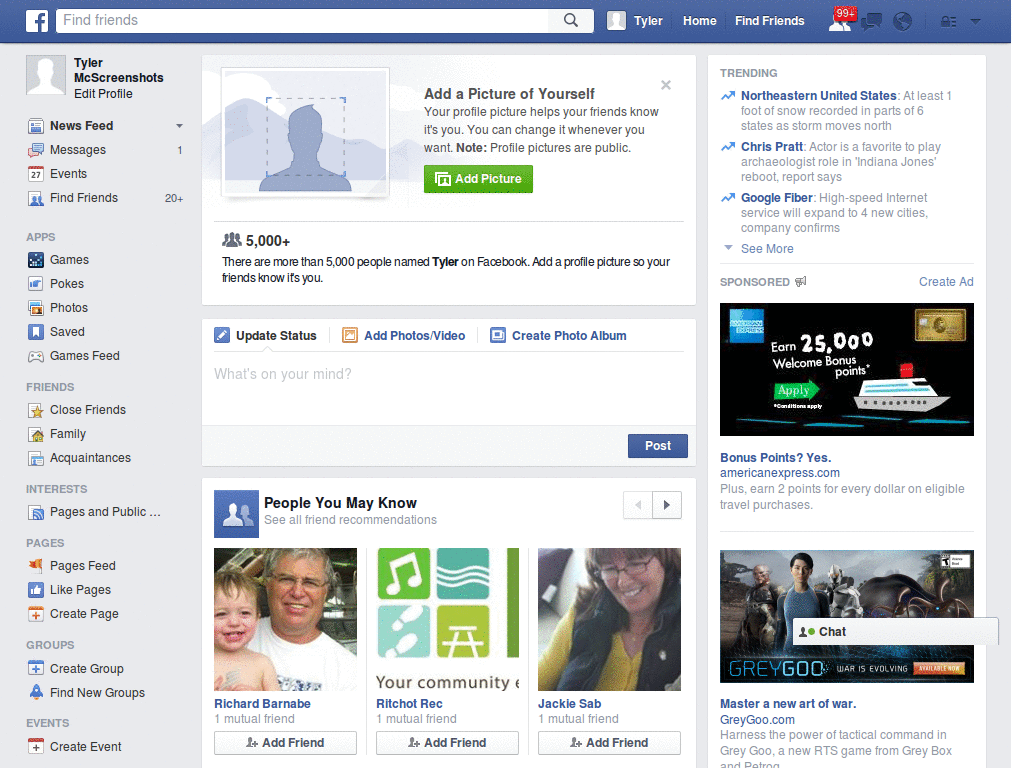 Facebook.com Replace Georgia Font with Helvetica