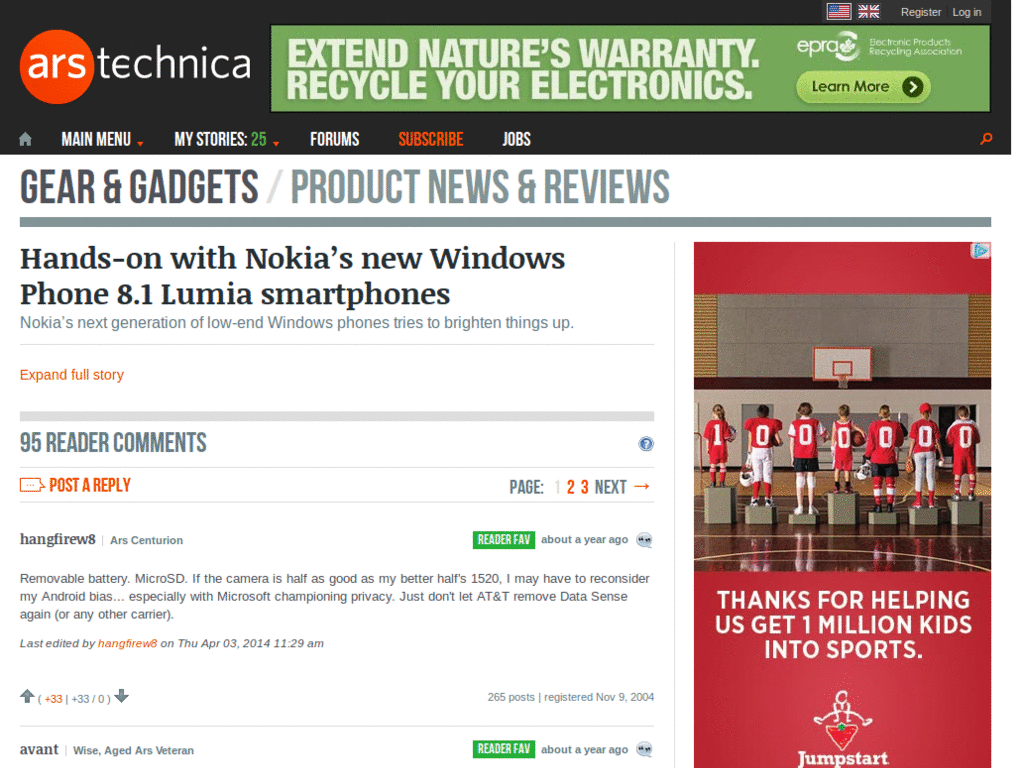 Ars Technica Show Only good comments