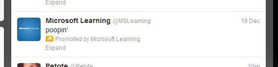 all sponsored tweets are poopin tweets