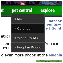 Neopets Drop Down Menu Edit