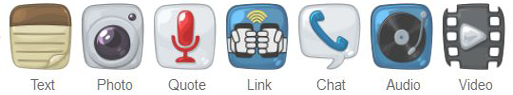 Tumblr Icons: Blawb Icon Bar (upcycled)