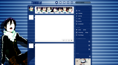 Yato (Noragami) Dashboard Theme