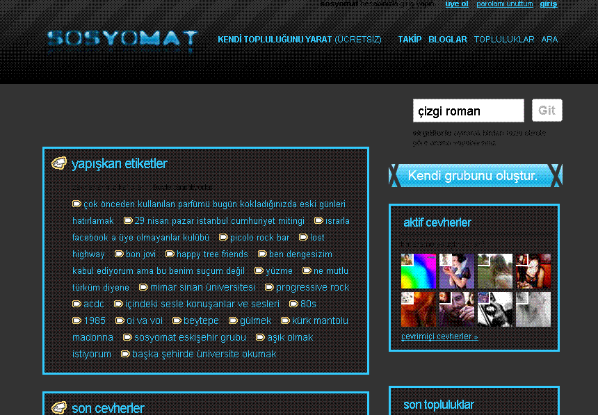 sosyomat.com farklı tema