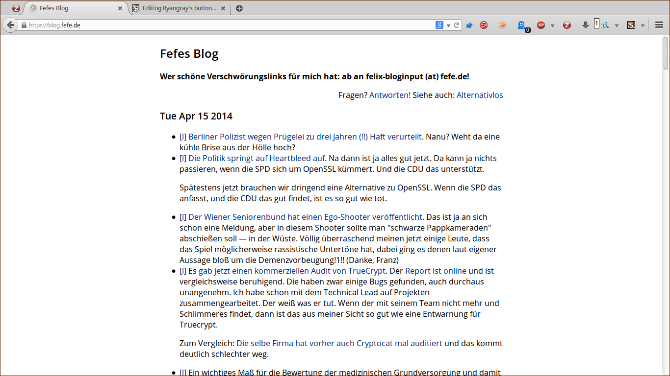 Ryangray's buttondown.css for Fefe's Blog