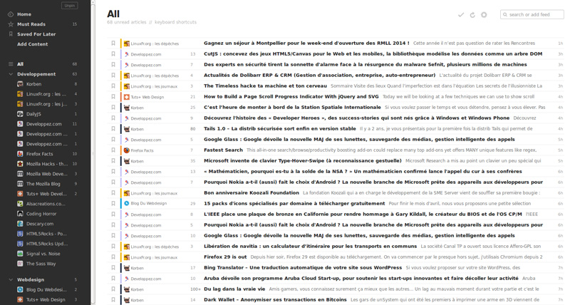 Faviconed Feedly