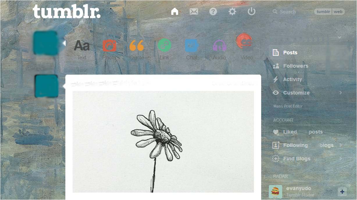 impression sunrise tumblr dashboard theme