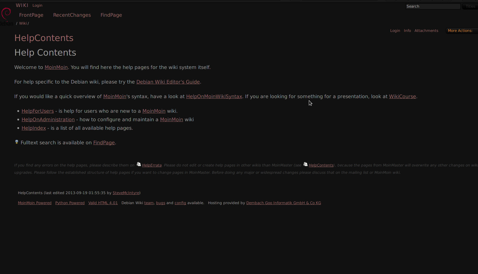 Dark Debian Wiki