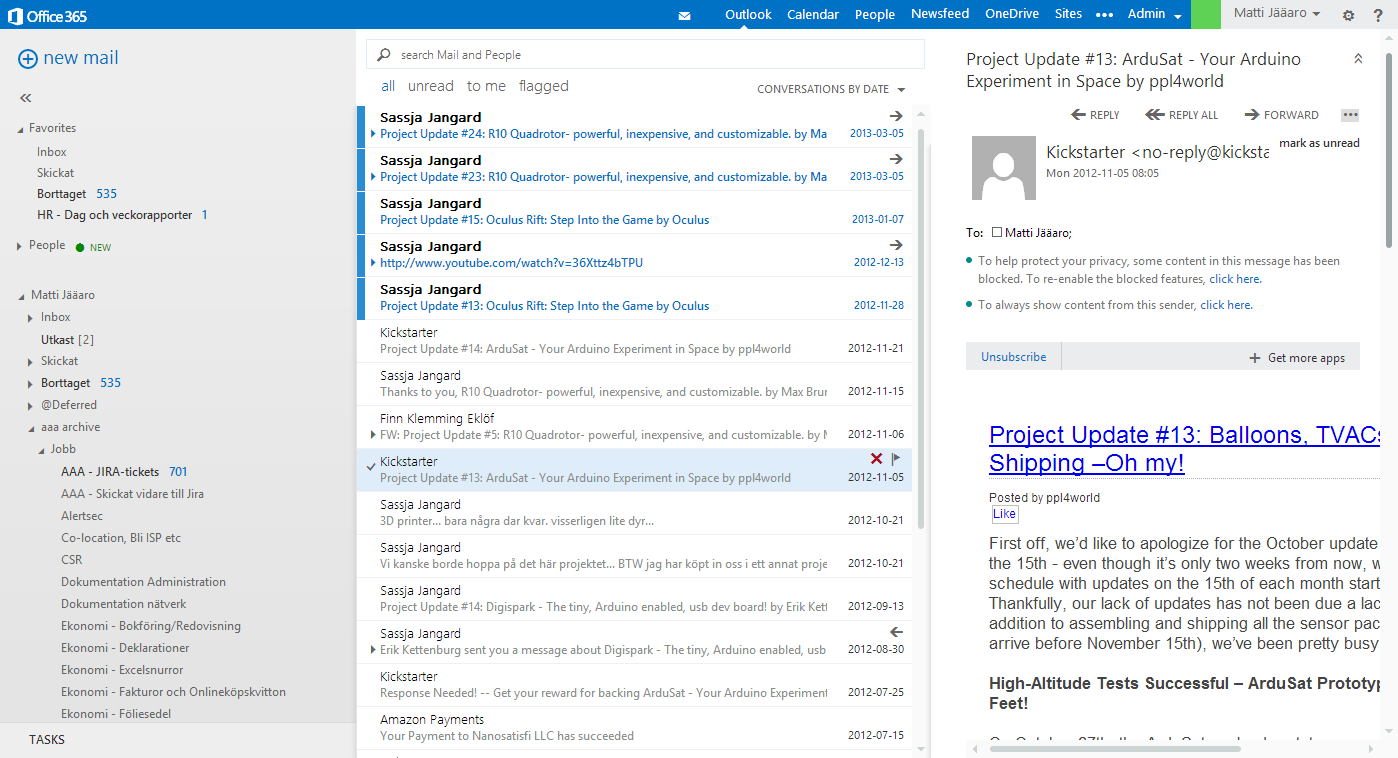 Office 365 Outlook Web Access - Tighter interface