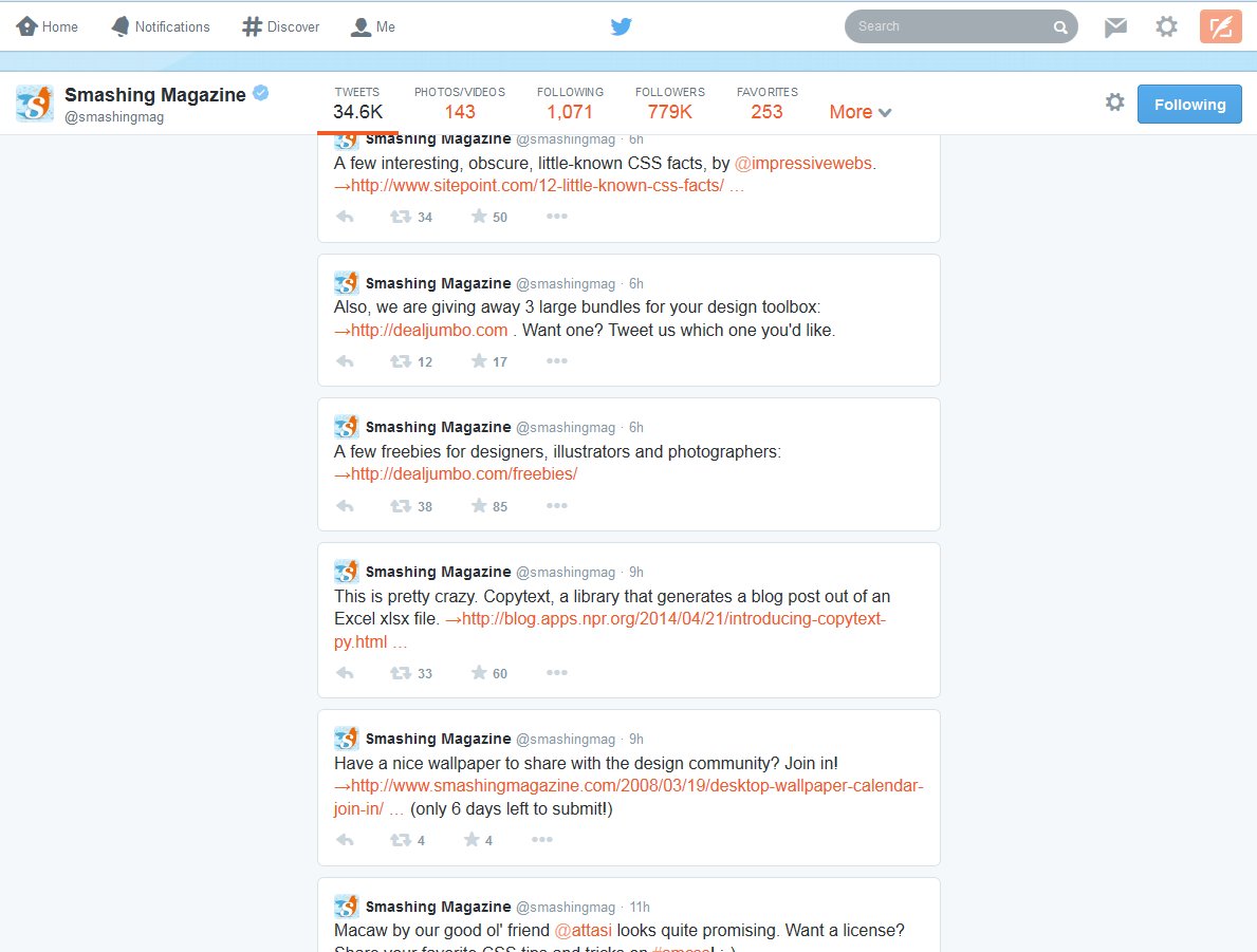 Twitter Profile Compactor