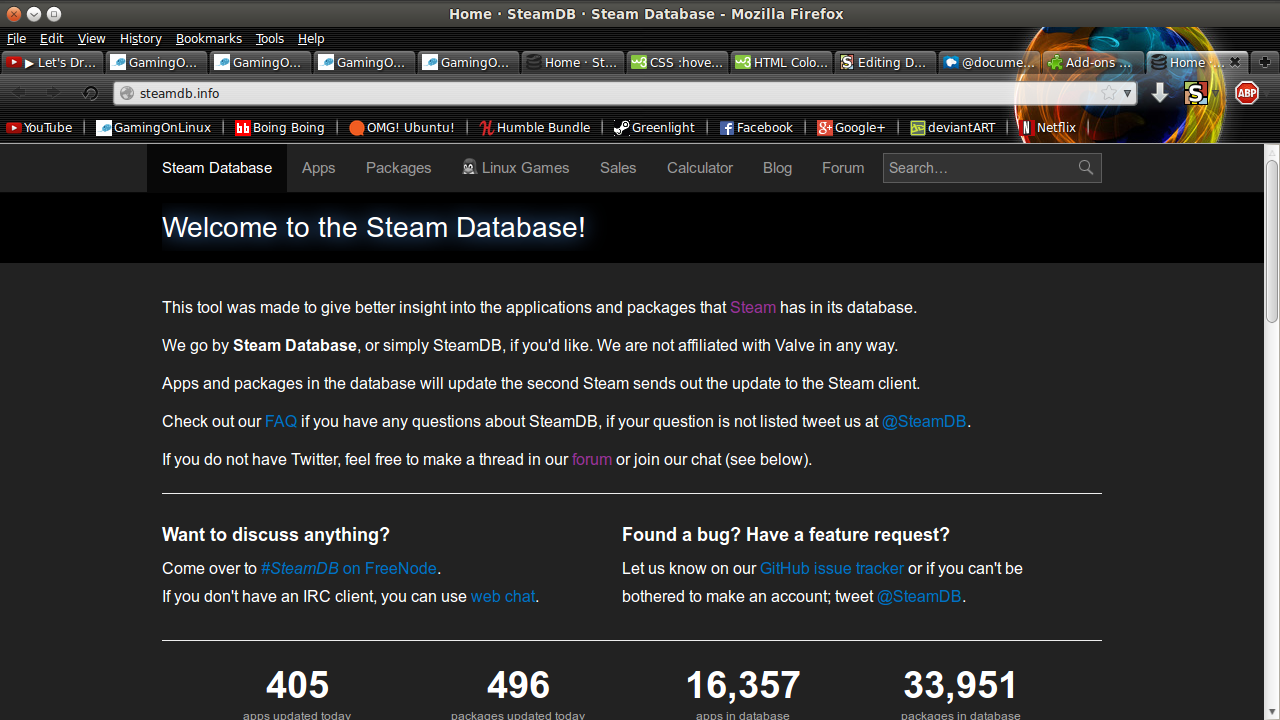Dark SteamDB