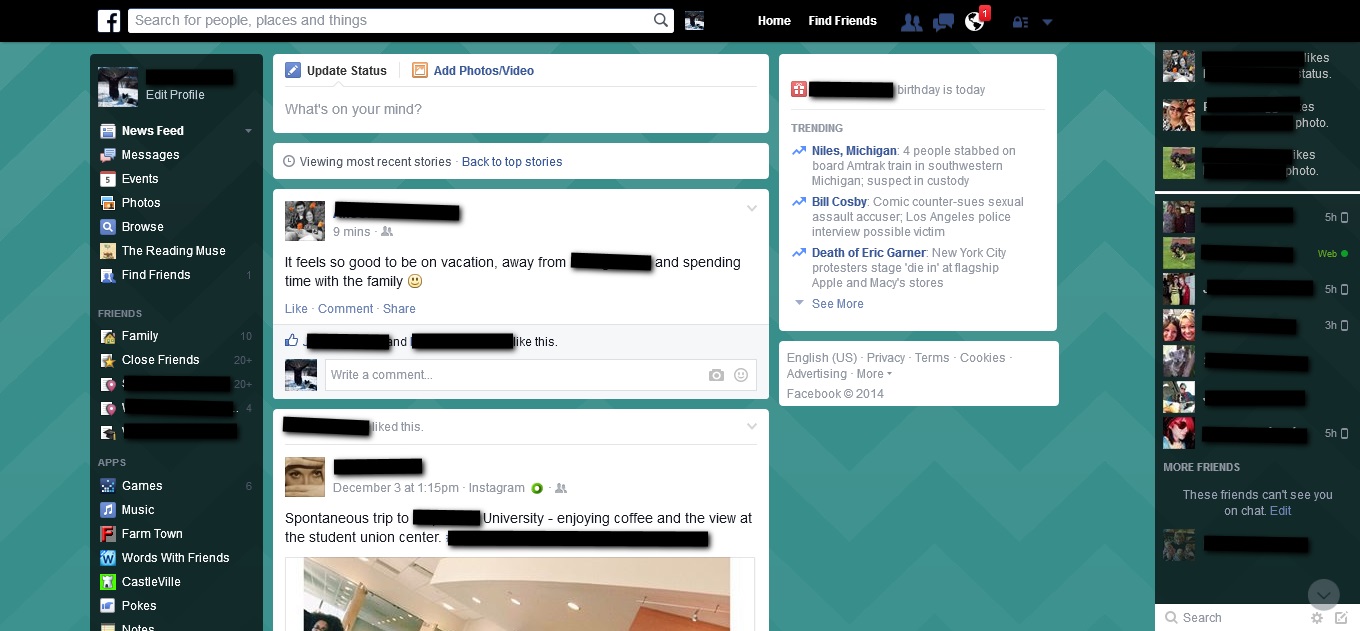Facebook  w/ Custom Background v2.0