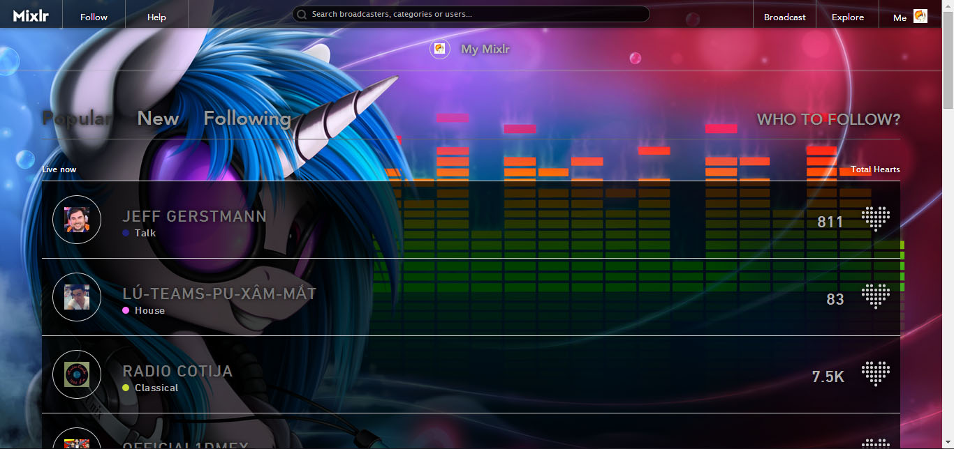 Mixlr Pony Theme