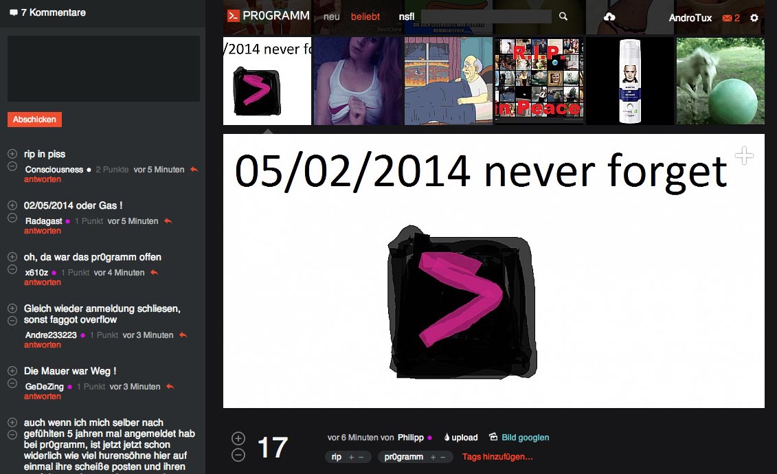 pr0gramm Comments Left