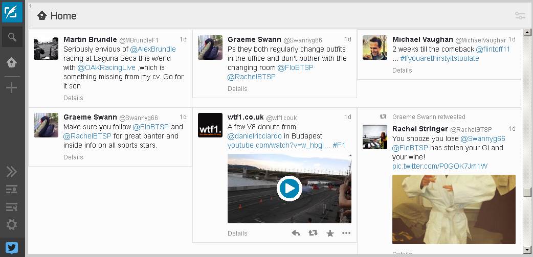 Tweetdeck - Full width multi-column view